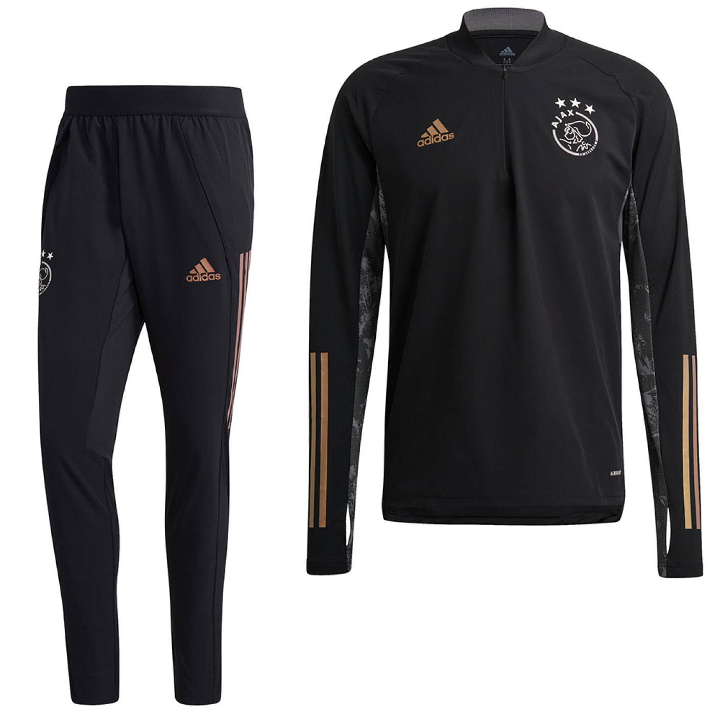 adidas Ajax Ultimate Trainingspak Europees 2020-2021 Zwart Goud 