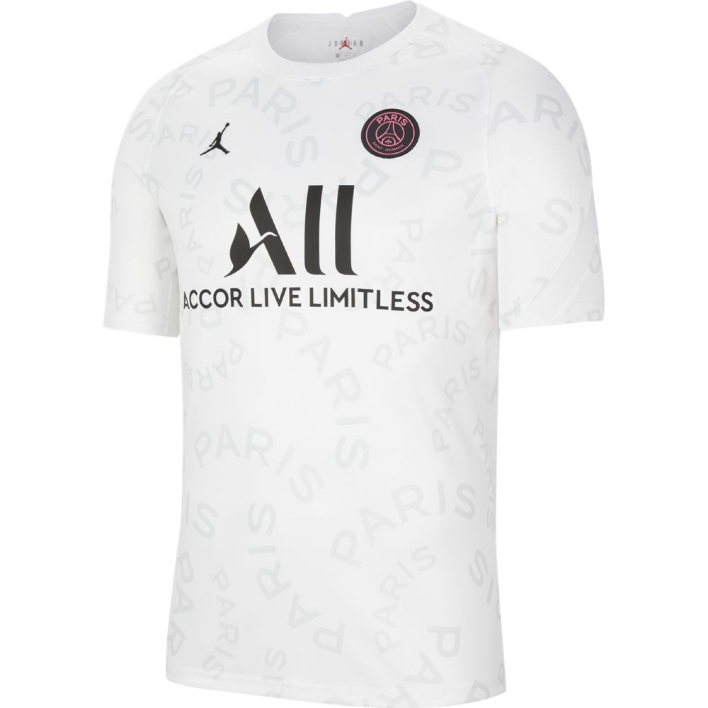 Nike Paris Saint Germain Strike Maillot d'Entraînement 2021 Pre-Match Blanc Noir