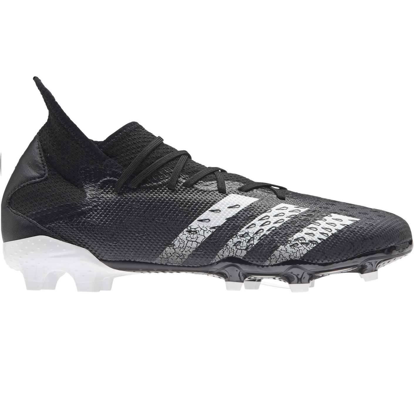 adidas Predator Freak.3 Terrain sec Chaussures de Foot (FG) Noir Blanc Noir