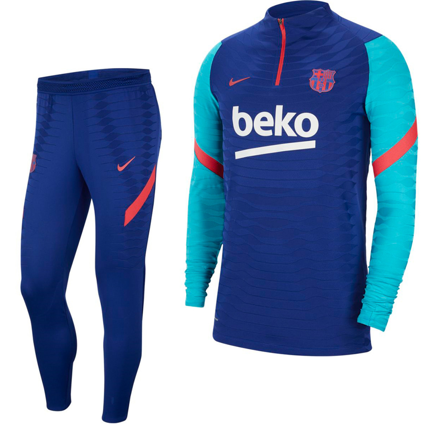 Nike FC Barcelona Strike VaporKnit Trainingspak 2021 Blauw Rood