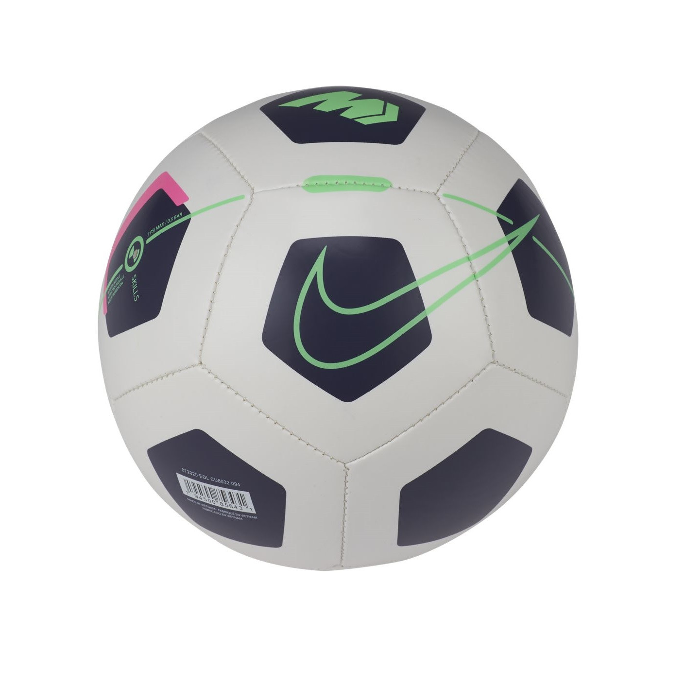 Nike Mercurial Skill Mini Voetbal Maat 1 Platinum Donkerblauw Groen