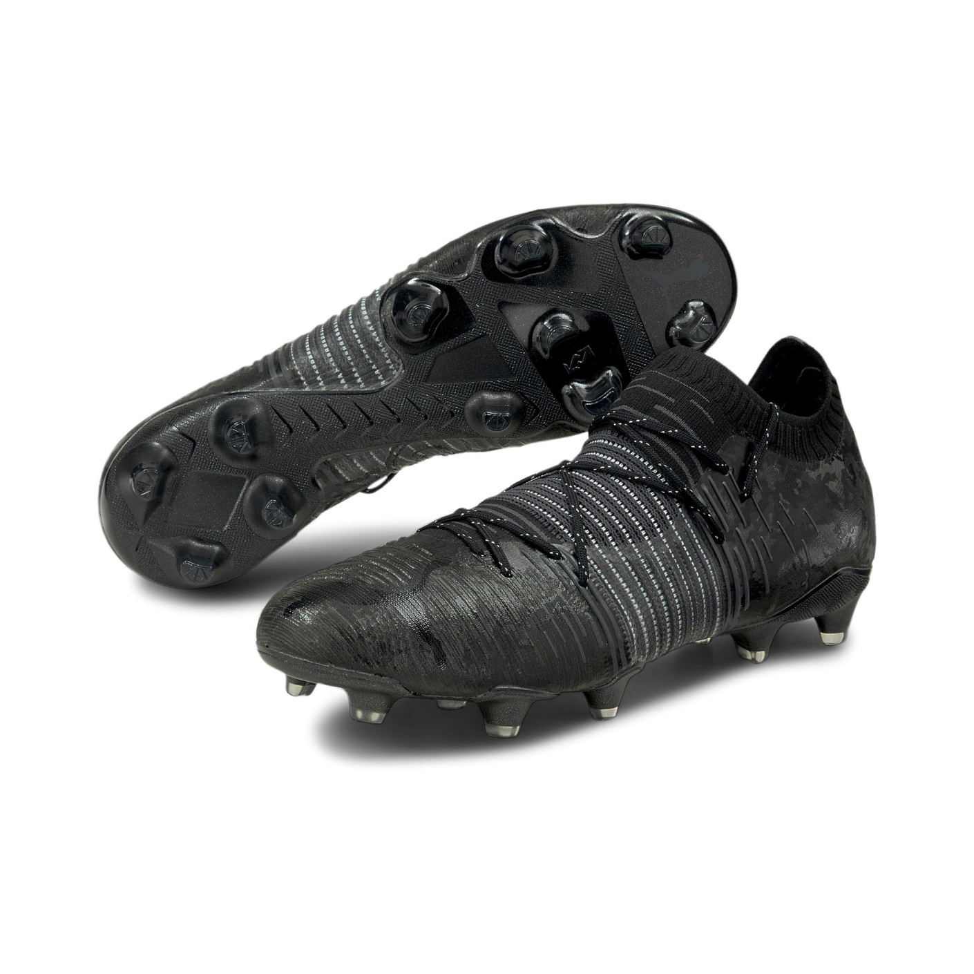 PUMA FUTURE 1.1 Gazon Naturel Gazon Artificiel Chaussures de Foot (MG) Noir Gris