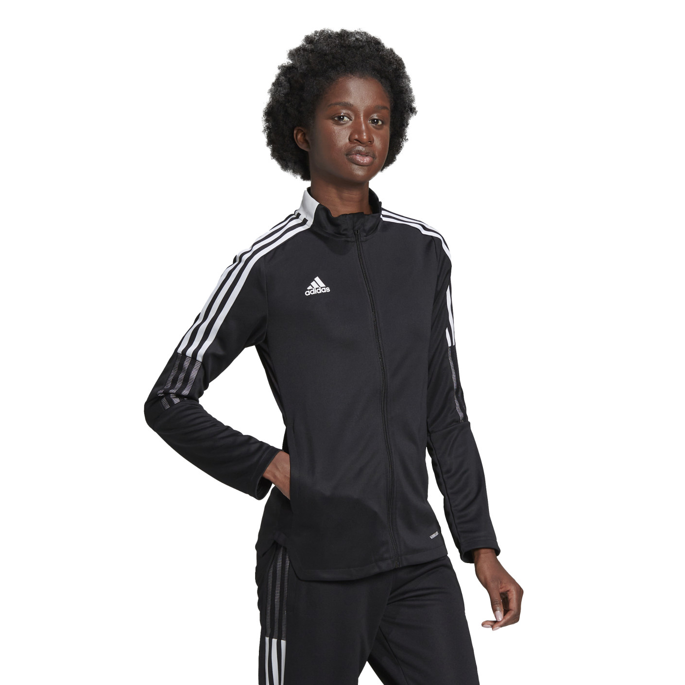 Veste d'entraînement adidas Tiro 21 pour femme, noir et blanc