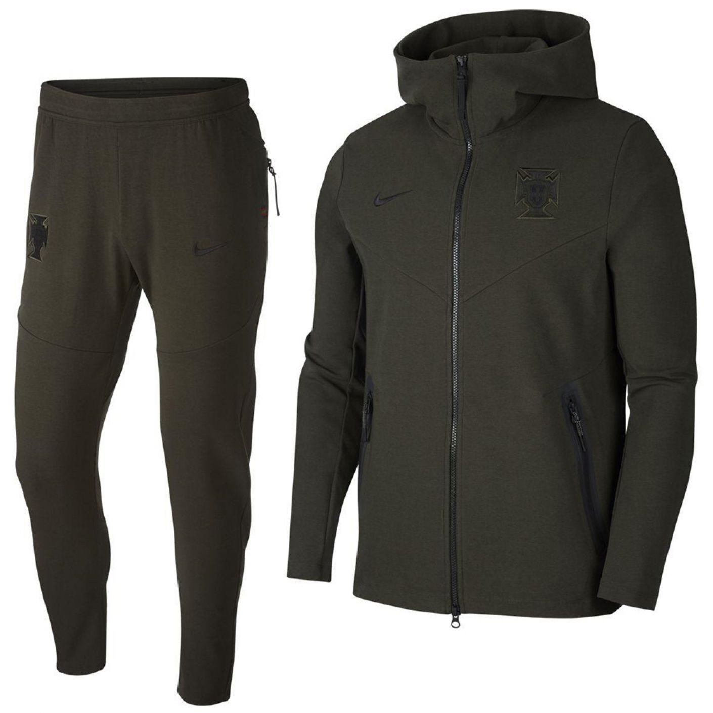 Survêtement Nike Portugal Tech Fleece Pack 2020-2022 Vert Foncé