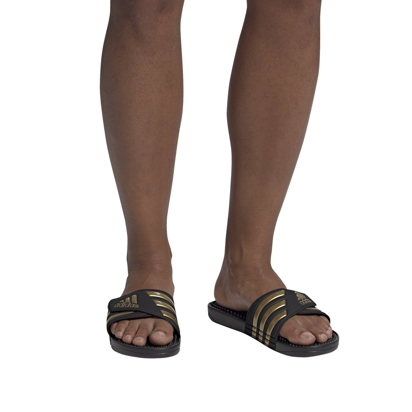 adidas Adissage Slippers Zwart Goud - Voetbalshop.be