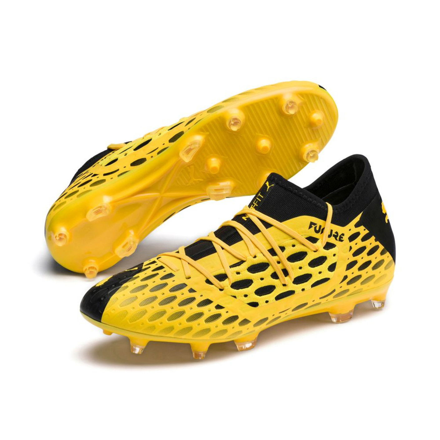 PUMA FUTURE 5.3 NETFIT FG/AG Voetbalschoenen Geel Oranje