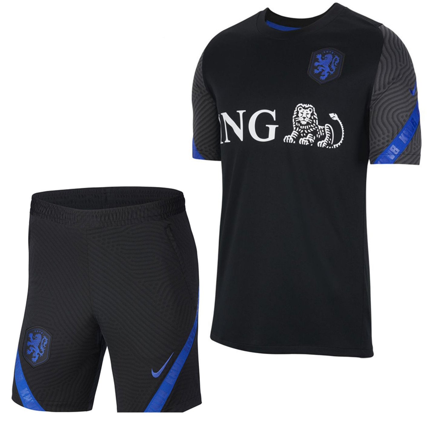 Nike Nederland Trainingsset 2020-2022 Kids Zwart Blauw