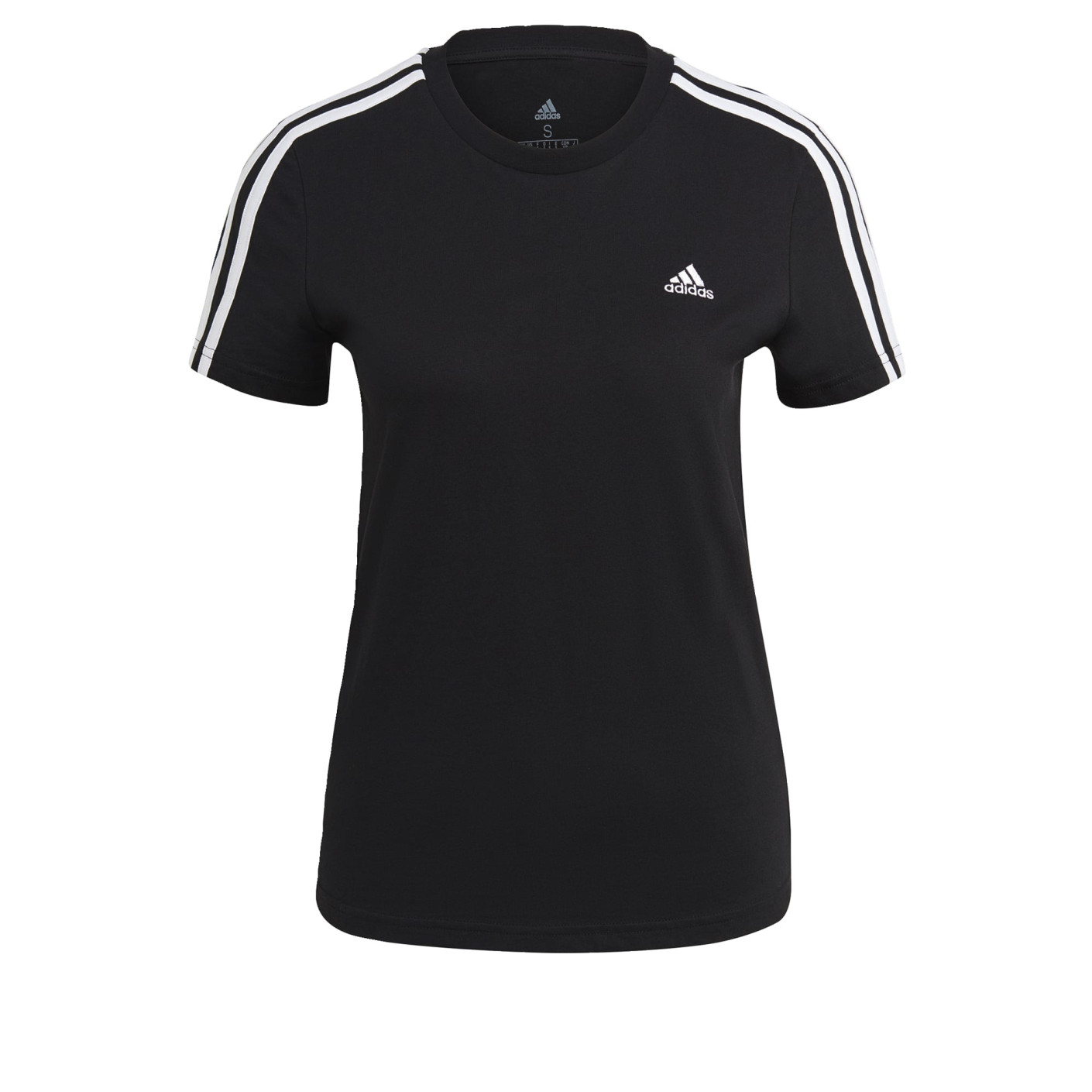 T-shirt adidas Essentials Slim-fit 3 bandes Femme Noir