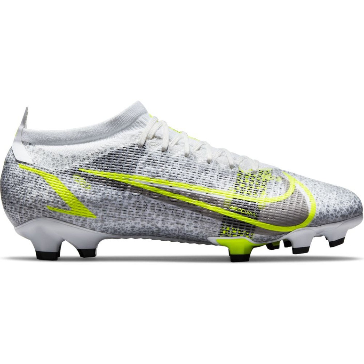 Mercurial Vapor 14 Pro Gras (FG) Wit Zwart Geel Voetbalshop.be