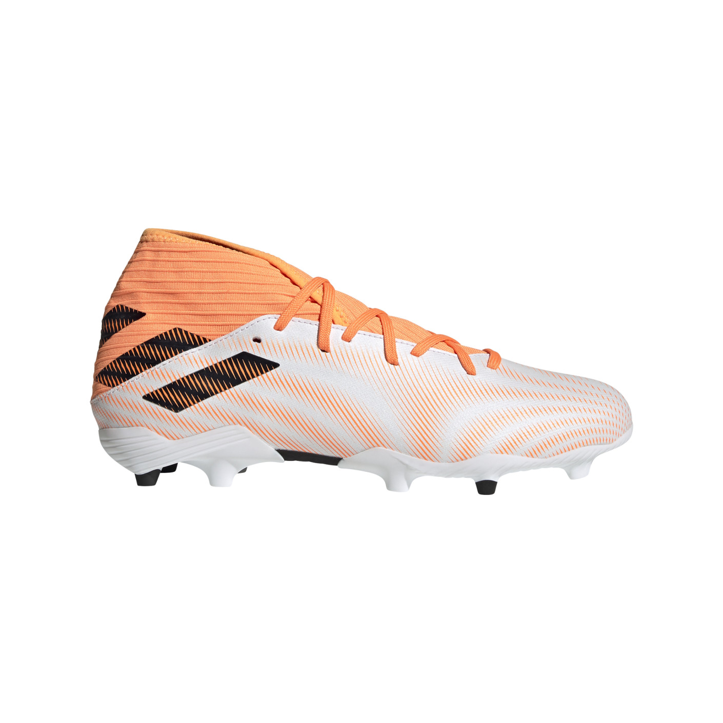 Chaussures de Foot adidas Nemeziz.3 Grass (FG) Blanc Noir Orange