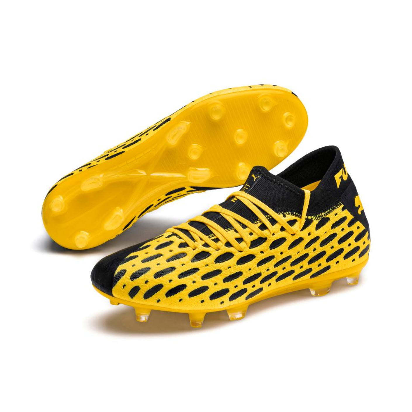 PUMA FUTURE 5.2 NETFIT Gras Kunstgras Voetbalschoenen MG Geel