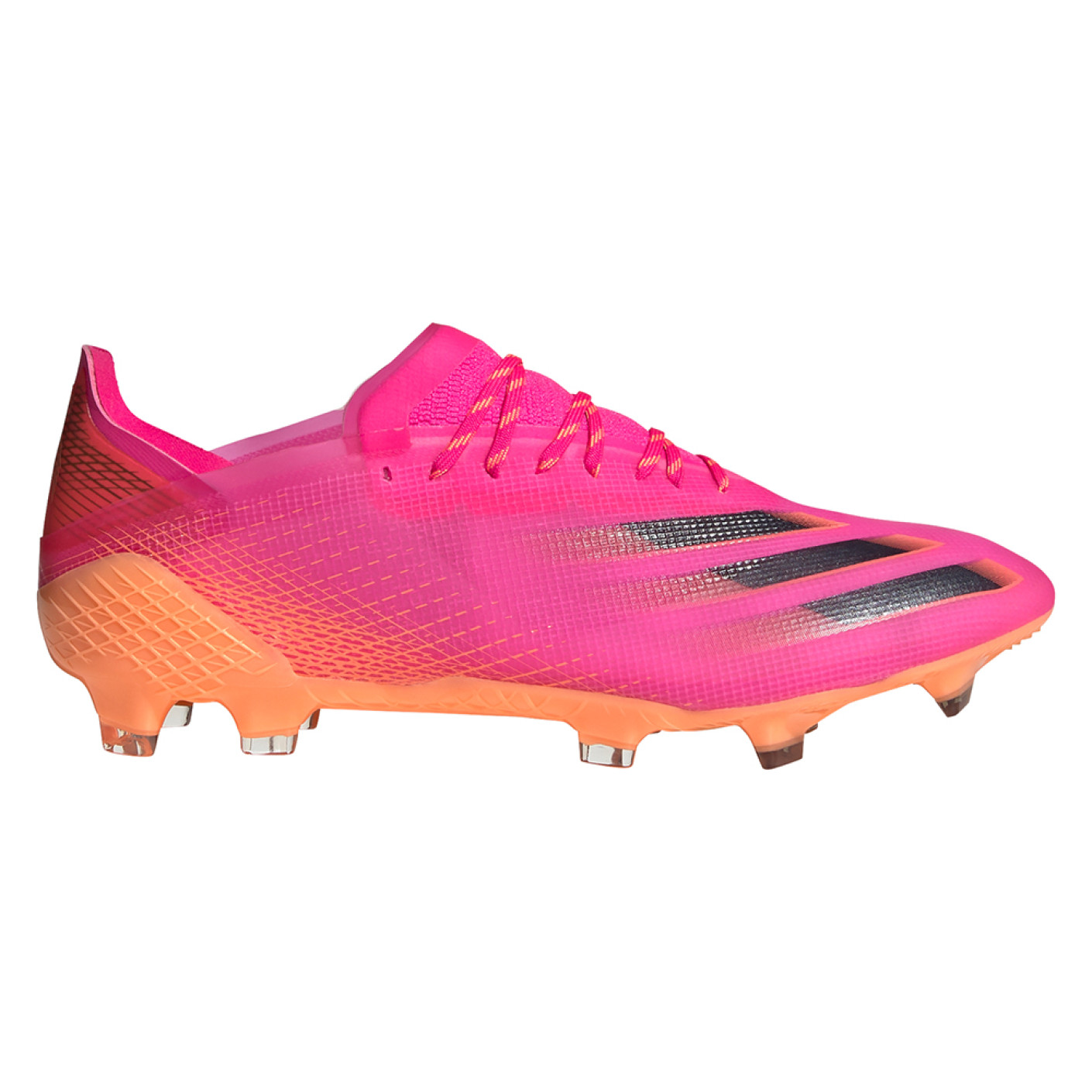 adidas X Ghosted.1 Gras Voetbalschoenen (FG) Roze Zwart Oranje