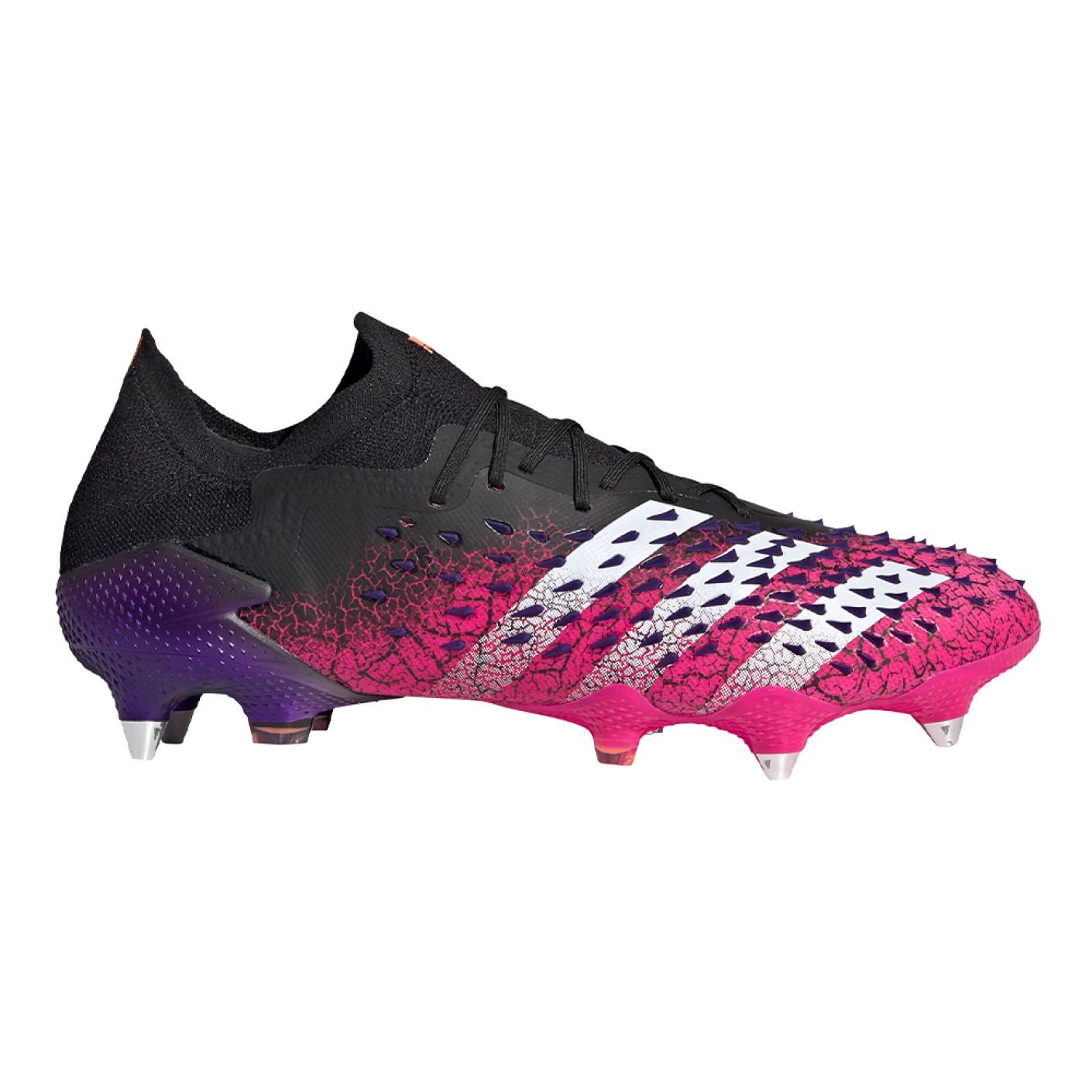 adidas Predator Freak.1 Low Iron-Nop Chaussure de Chaussures de Foot (SG) Noir Blanc Rose