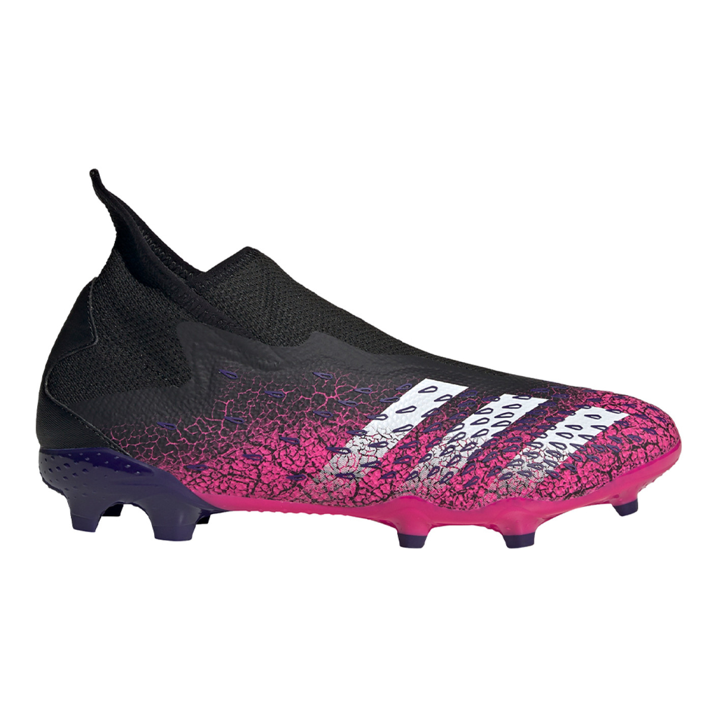 Chaussure de Chaussures de Foot adidas Predator Freak.3 LL Grass (FG) Noir blanc rose