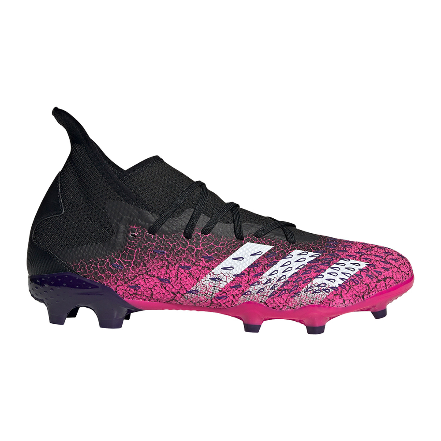 adidas Predator Freak.3 Gazon Naturel Chaussures de Foot (FG) Noir Blanc Rose