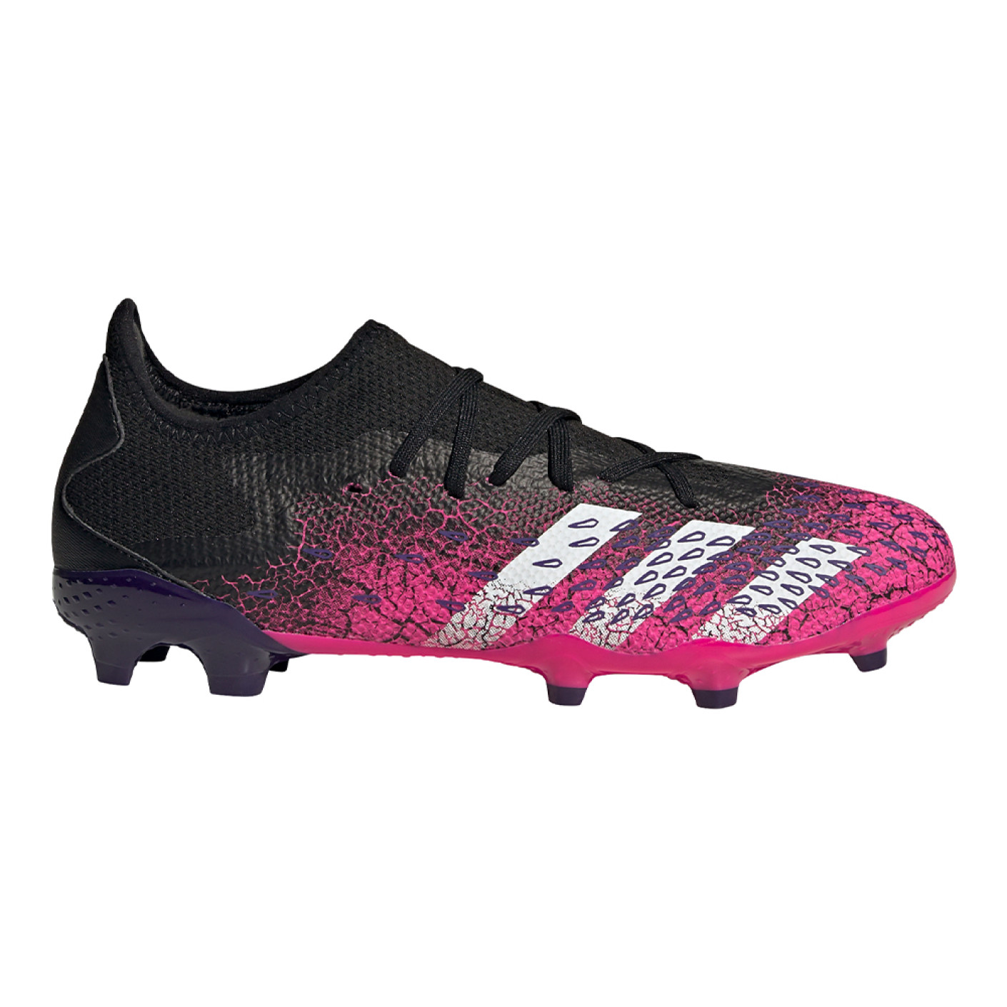 adidas Predator Freak.3 Low Gras Voetbalschoenen (FG) Zwart Wit Roze