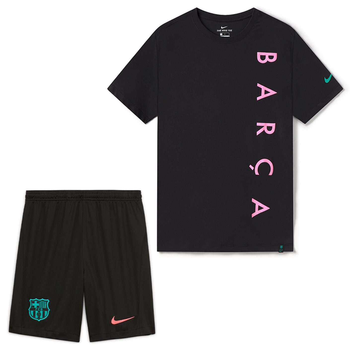 Ensemble d'été/Entraînement Nike FC Barcelone Noir Rose Vert