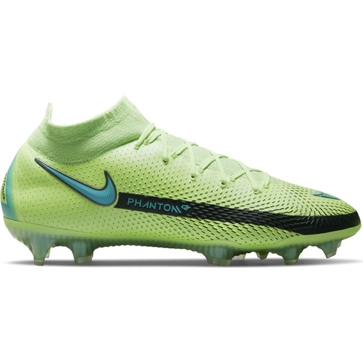 Chaussures de Foot Nike Phantom GT Elite DF Grass (FG) Lime Turquoise