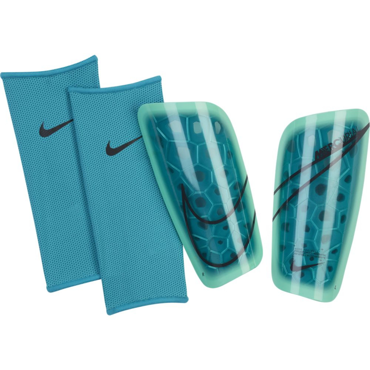 Protège-tibias Nike Mercurial Lite Bleu Turquoise Noir 