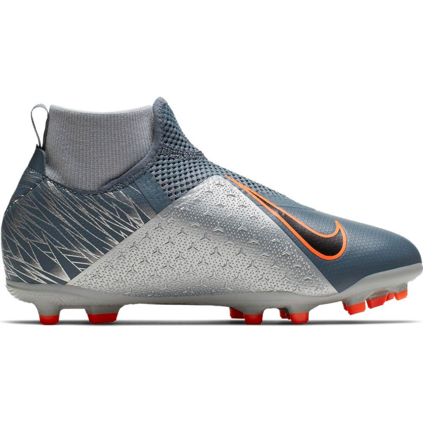 Nike Phantom VSN ACADEMY DF FG Voetbalschoenen Kids Blauwgrijs Oranje Zwart Voetbalshop.be