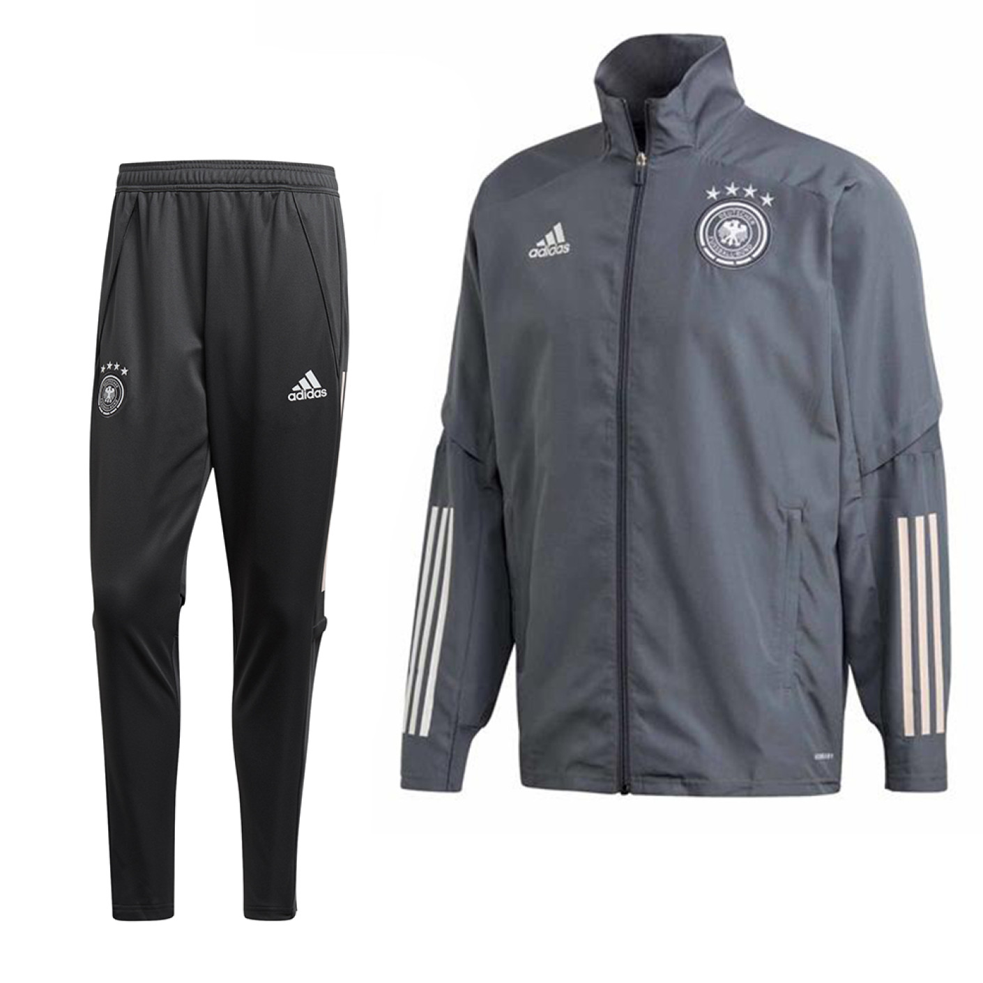 Combinaison de presentation adidas Allemagne 2020 2021 Gris fonce Voetbalshop.be