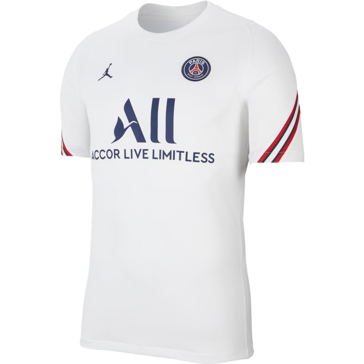 Nike Paris Saint Germain Strike Maillot d'Entraînement 2021-2022 Blanc Bleu Foncé