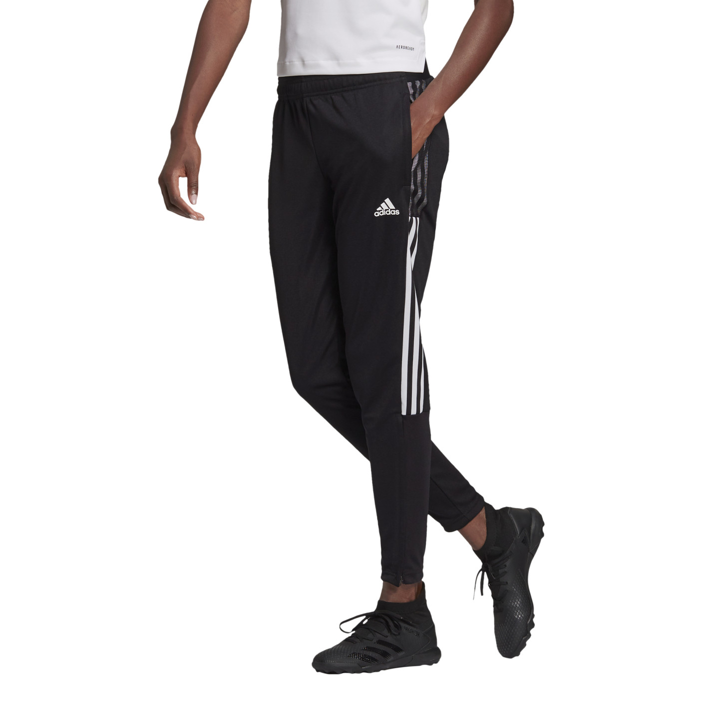 Pantalon d'entraînement adidas Tiro 21 pour femme, noir et blanc