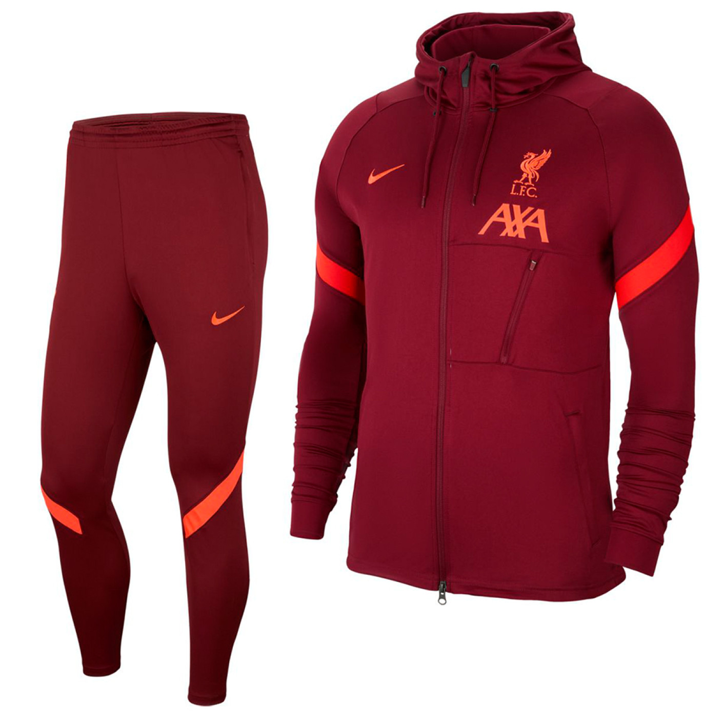 Nike Liverpool Strike Sweat à Capuche Survêtement 2021-2022 Rouge vif Rouge