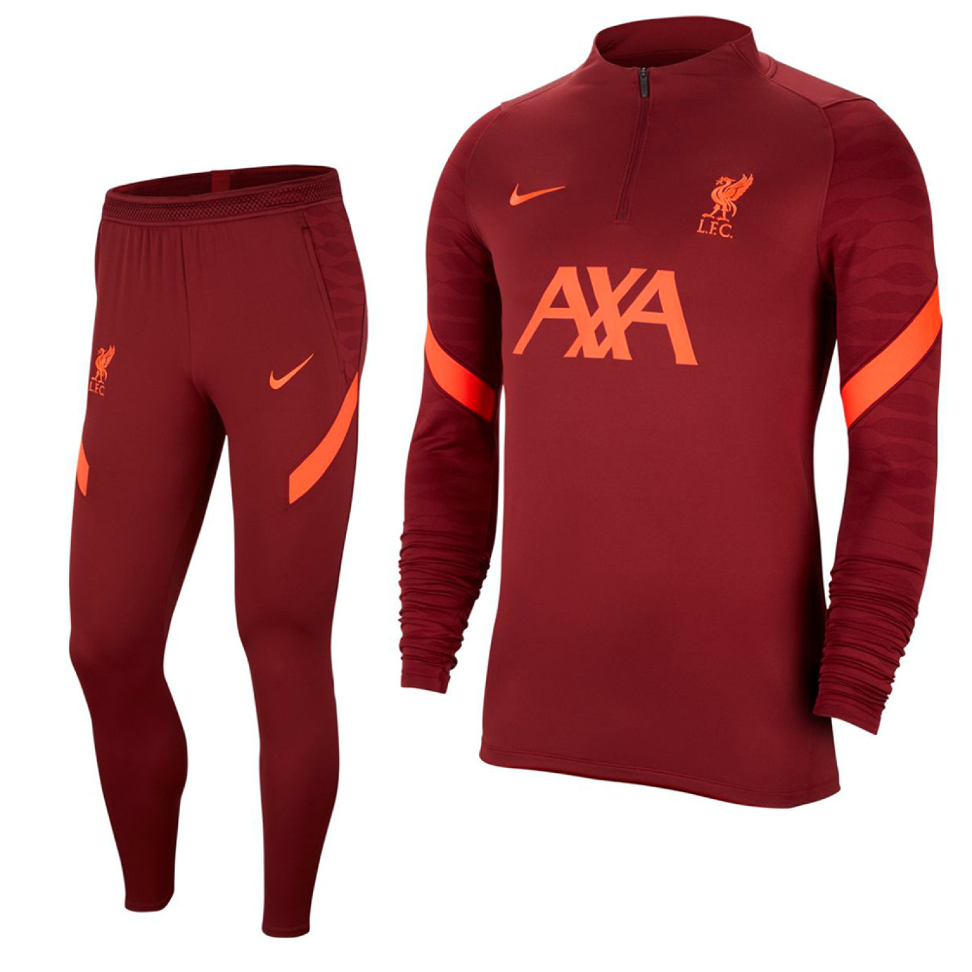 Nike Liverpool Strike Drill Trainingspak 2021-2022 Dames Rood Felrood