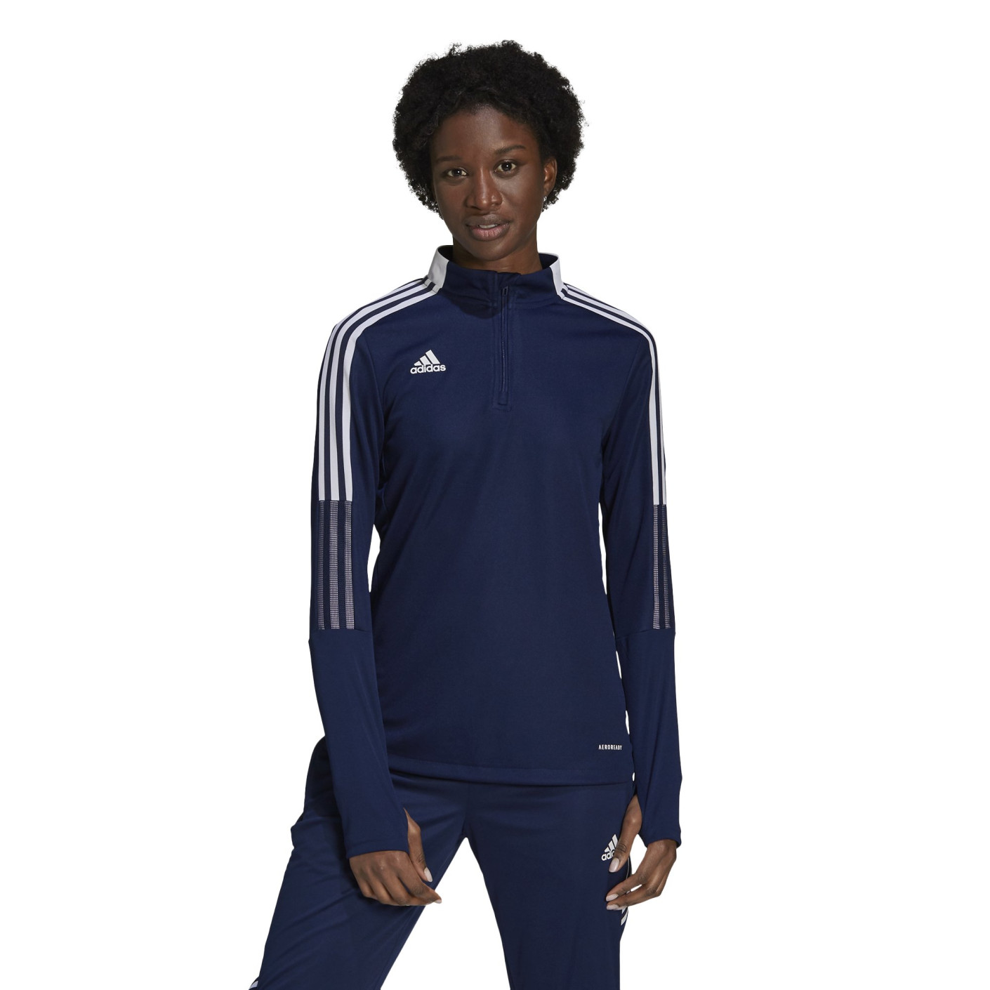 Survetement adidas Tiro 21 pour femme bleu fonce et blanc Voetbalshop.be