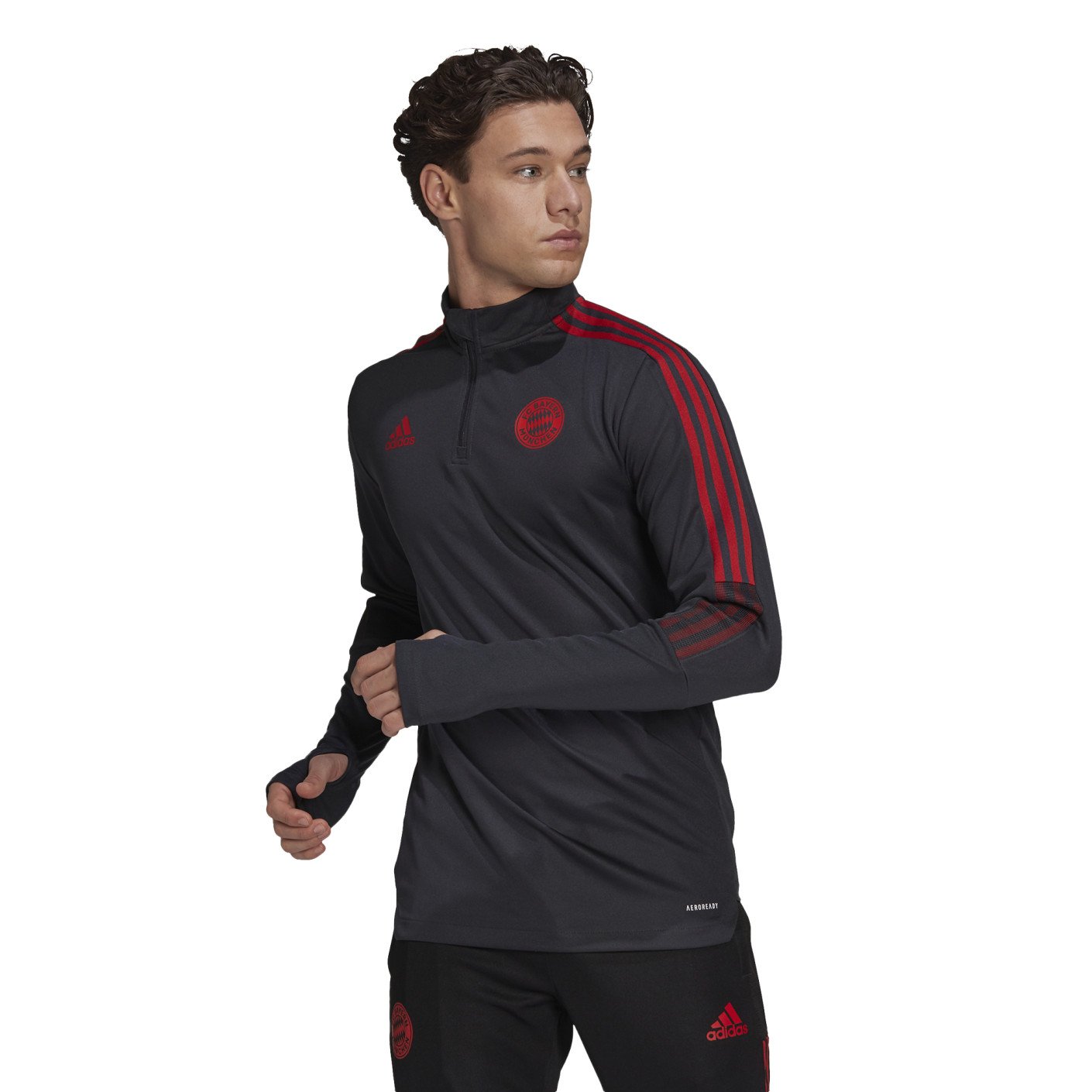 adidas Bayern Munich 1 4 Survetement 2021 2022 Gris Noir Voetbalshop.be