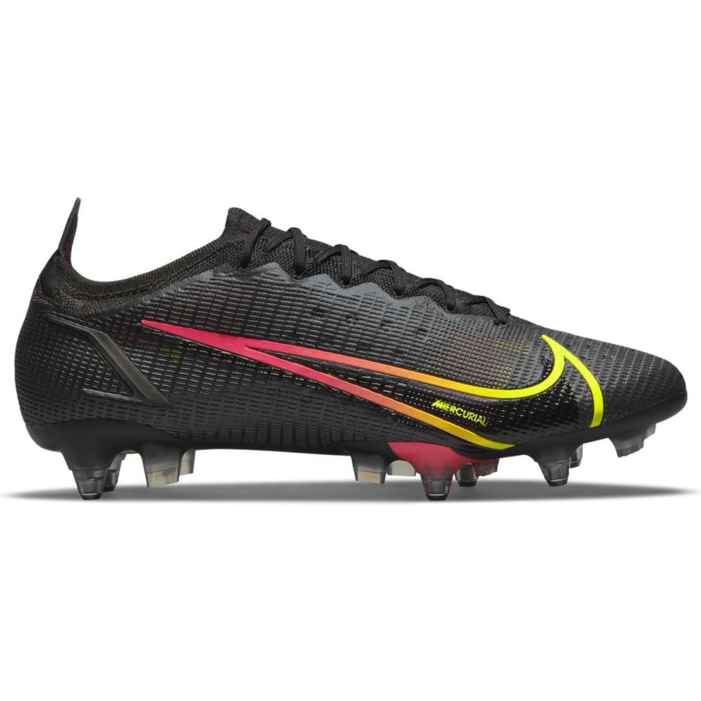 Nike Mercurial Vapor 14 Elite Iron-Nop Chaussure de Chaussures de Foot Anti-Clog (SG) Noir Jaune