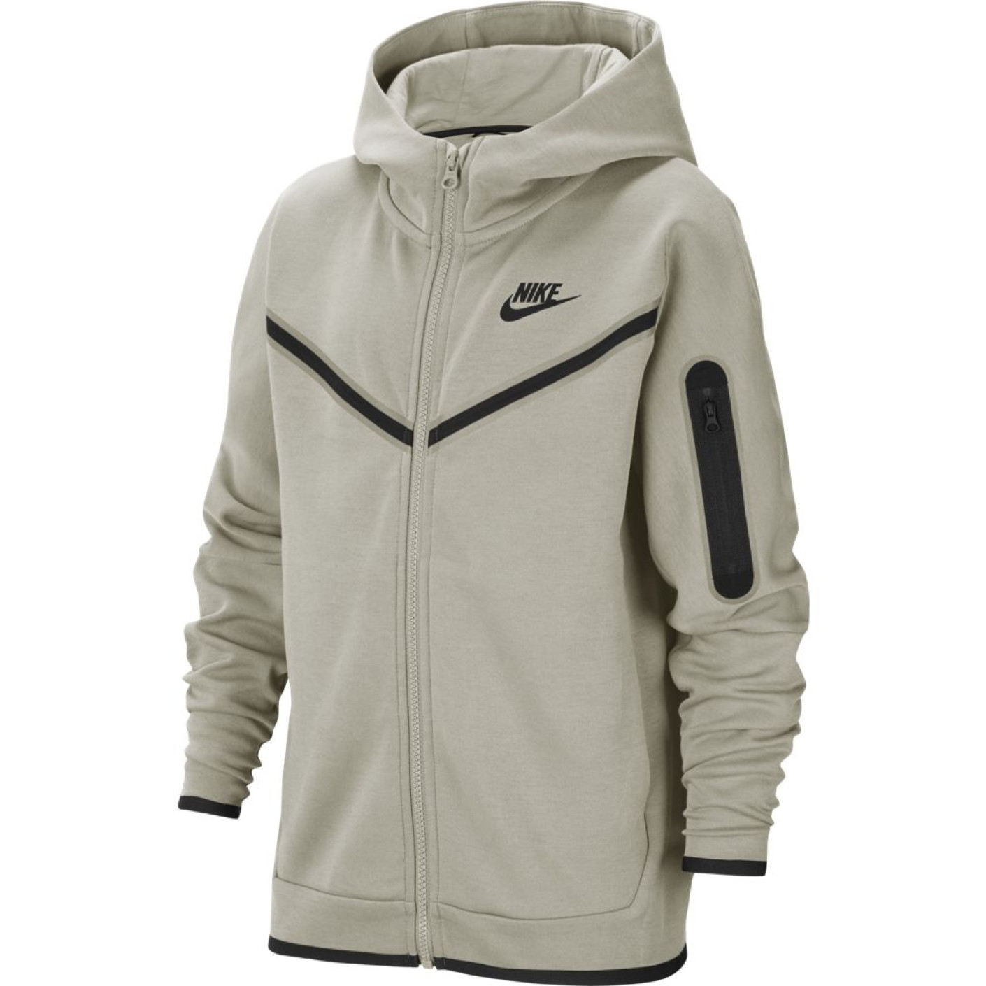 Gilet Nike Tech Fleece pour enfants beige noir Voetbalshop.be