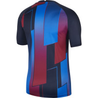 Nike FC Barcelone Maillot d'Entraînement Pre-Match 2021-2022 Bleu Foncé Gris Clair