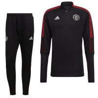 adidas Manchester United Drill Survêtement 2021-2022 Noir Rouge