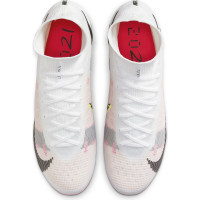 Nike Mercurial Superfly 8 Elite Gazon Naturel Chaussures de Foot (FG) Blanc Noir Rouge Rose