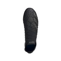 adidas Predator Freak.1 Gazon Naturel Chaussures de Foot (FG) Noir Gris Foncé Bleu