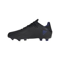 adidas X Speedflow.1 Gazon Naturel Chaussures de Foot (FG) Enfants Noir Bleu Jaune