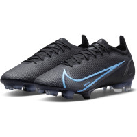 Nike Mercurial Vapor 14 Elite Gazon Naturel Chaussures de Foot (FG) Noir Bleu Gris Foncé
