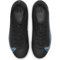 Nike Mercurial Superfly 8 Pro Gazon Naturel Chaussures de Foot (FG) Enfants Noir Gris Foncé