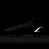 Nike Mercurial Superfly 8 Elite Crampons Vissés Chaussures de Foot (SG) Anti-Clog Noir Gris Foncé