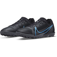 Chaussures de Foot Nike Mercurial Vapor 14 Pro Turf (TF) Noir Gris Foncé