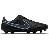 Nike Tiempo Legend 9 Pro Terrain sec Chaussures de Foot (FG) Noir Bleu