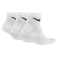 Lot de 3 chaussettes de sport rembourrées Nike Everyday de taille moyenne, blanches