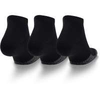 Under Armour HeatGear Low Cut Chaussettes de Sport 3-Pack Noir Gris