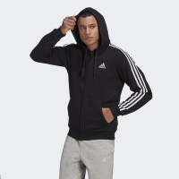 Sweat à capuche adidas Essentials Fleece 3-Stripes Fleece Fleece Noir Blanc
