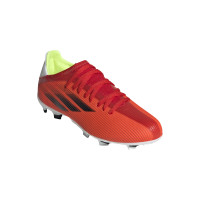 adidas X Speedflow.3 Gazon Naturel Chaussures de Foot (FG) Enfants Rouge Noir Rouge