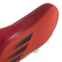 adidas X Speedflow.3 LL Gazon Naturel Chaussures de Foot (FG) Enfants Rouge Noir Rouge Kids
