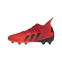 adidas Predator Freak.3 Gazon Naturel Chaussures de Foot (FG) Enfants Rouge Noir Rouge
