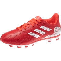 Adidas Copa Sense.4 Chaussures de foot en gazon synthétique pour enfant Rouge Blanc Rouge